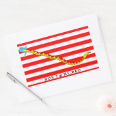 Marine Tweetwar Battle Flag Rechthoekige Sticker (Envelop)