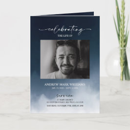 Marine uitvaart order of service gevouwen programm kaart