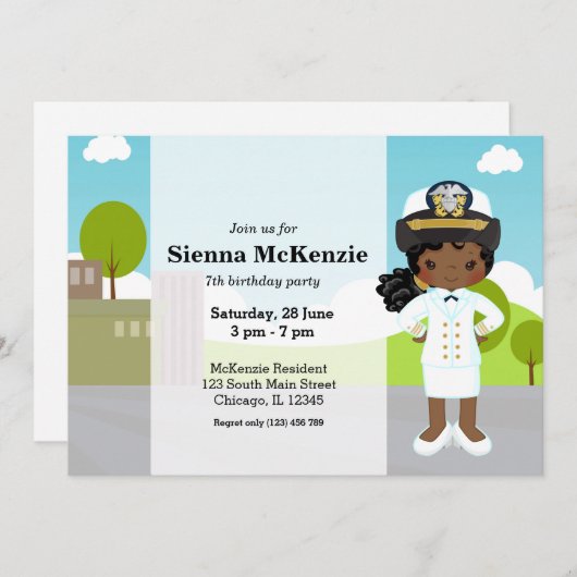 Marine-uniform officier kaart (Voorkant / Achterkant)