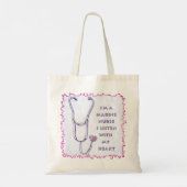 Marine Verpleegster Stethoscoop Tote Bag (Achterkant)