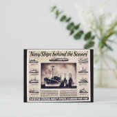 marine verscheept achter de scènes briefkaart (Staand voorkant)