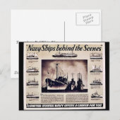 marine verscheept achter de scènes briefkaart (Voorkant / Achterkant)