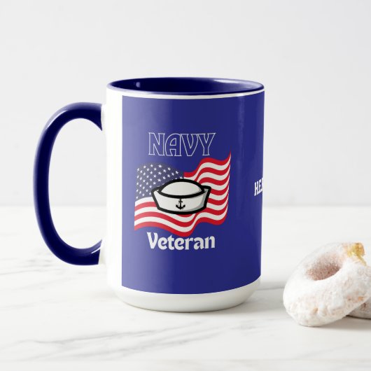 Marine Veteraan Mok (Met donut)