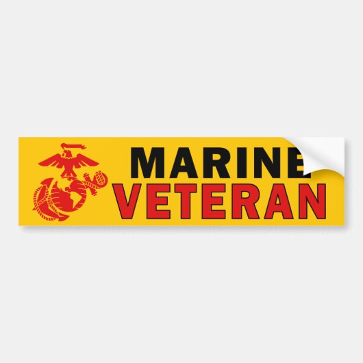 Marine Veteran Bumpersticker (Voorkant)