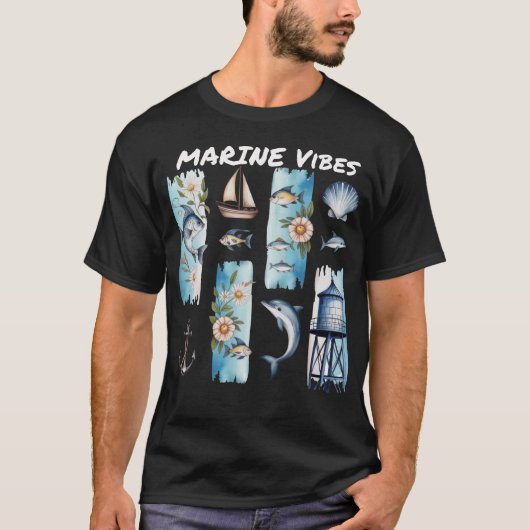Marine Vibes Ocean Fun T-shirt (Voorkant)
