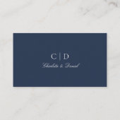 Marine Vintage Frame Klassieke Script Websitekaart Plaatskaartje (Achterkant)