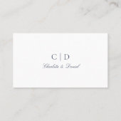 Marine vintage klassieke script QR-code websitekaa Plaatskaartje (Achterkant)