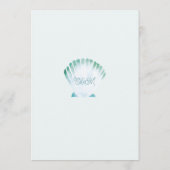 Marine Waterverf SeaShells in blauw, Paarse Sinaas Menu (Achterkant)