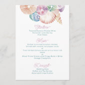 Marine Waterverf SeaShells in blauw, Paarse Sinaas Menu (Voorkant)