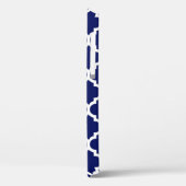 Marine Wht Moroccan #5 Hot Pink 3 Initiele Monogra Case-Mate iPhone Case (Achterkant / Links)