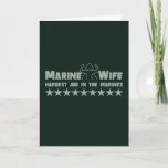 Marine Wife Sterke Woman Vrouw Militair Notitiekaartje<br><div class="desc">Modern ontwerp voor mariene vrouwen.</div>