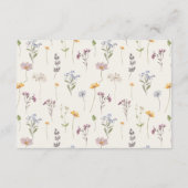 Marine wildflower bruiloft tempel bruiloft Details Informatiekaartje (Achterkant)