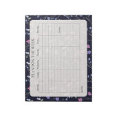 Marine wildflower tearaway weekplanner notitieblok (Linkerzijde)