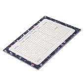 Marine wildflower tearaway weekplanner notitieblok (Schuin)