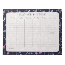 Marine wildflower tearaway weekplanner