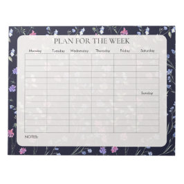 Marine wildflower tearaway weekplanner notitieblok
