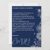 Marine winter Forest Pine bruiloft Bedankkaart (Achterkant)