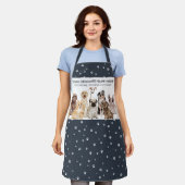 Marine Wit Cute Huisdier Oppasser Hond Kapsalon Schort (Gedragen)