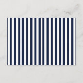 Marine, Wit, Geel, Rode Gestreepte Scroll RSVP Kaa (Achterkant)