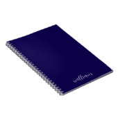 Marine wit script meisjes monogram cadeau notitieb notitieboek (Rechterzijde)
