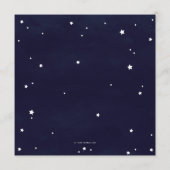 Marine/Wit Verspreid Sterren Vierkant/Rond Hallowe Menu (Achterkant)