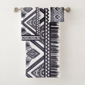 Marine witte boho patroon handdoek (Insitu)