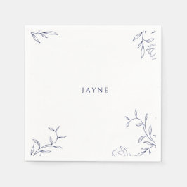 Marine & Witte Botanische Neutrale Douche Servet