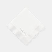 Marine & Witte Bruiloft Gecoinde Cocktail Servet (Hoek)