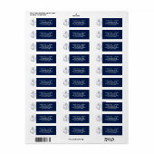 Marine + Witte Schets Anker Koppel | Etiket (Full Sheet)