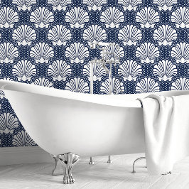 Marine & Witte Seashell Behang