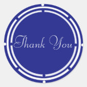 Marine & Witte Sticker / Envelopzegel (Voorkant)