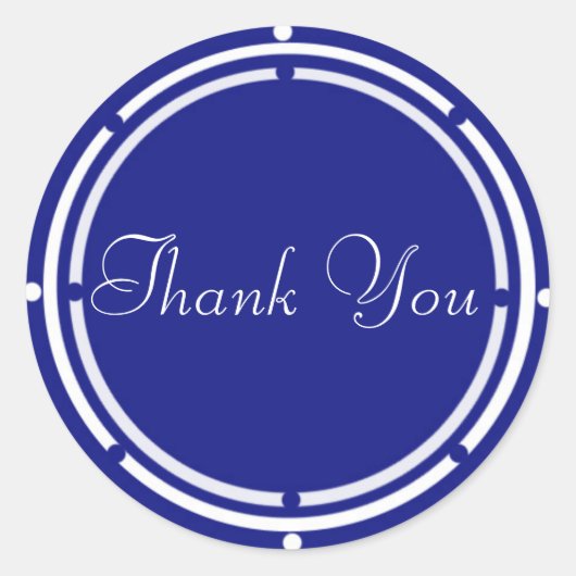 Marine & Witte Sticker / Envelopzegel (Voorkant)