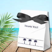 Marine Witte Tropische Palmboom Kustbruiloft Bedankdoosjes