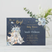 Marine Woodland Dieren Tribale Boho Jongens Baby S Kaart (Staand voorkant)