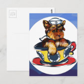Marine Yorkie Poo Briefkaart (Voorkant / Achterkant)