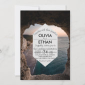 Marine Zeegezicht Strand Zee Zomer Bruiloft Kaart (Voorkant)