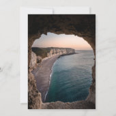 Marine Zeegezicht Strand Zee Zomer Bruiloft Kaart (Achterkant)