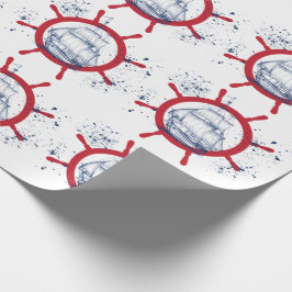 Marine zeilboot cadeaupapier