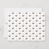 Marine zeilboot Classic Kust gepersonaliseerd Notitiekaartje (Achterkant)