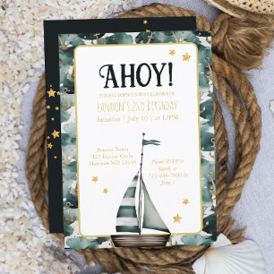 Marine Zeilboot Nautische Anker Verjaardag Kaart