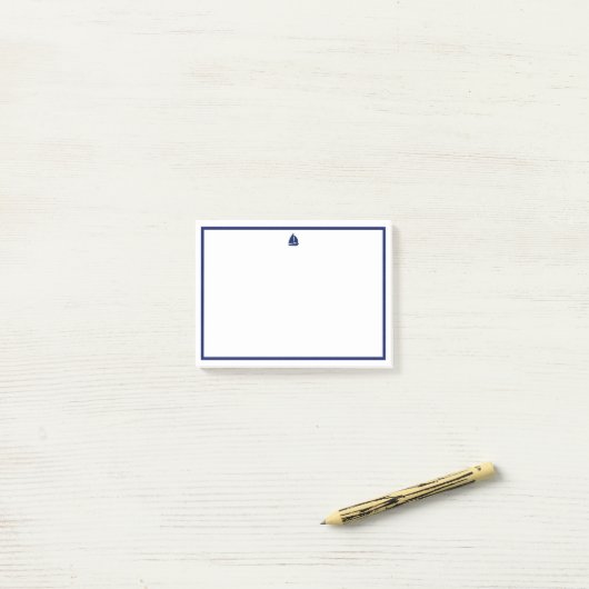 Marine zeilboot post-it® notes (Op bureau)