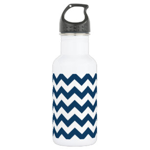 Marine zigzag, marine chevron, geometrisch patroon waterfles