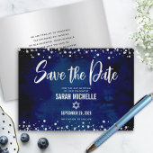 Marine Zilveren Glitter Bat Mitswa Script Modern B Save The Date