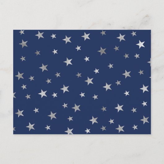 Marine Zilveren Ster Boekverzoekkaart, boeken voor Uitnodiging Briefkaart (Achterkant)