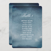 Marine zitplaatsindeling. Blauw aquarel trouwplan Kaart (Voorkant / Achterkant)