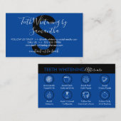 Marine Zwart Tanden Witten Nazorg Tips Visitekaartje (Voorkant / Achterkant)