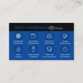 Marine Zwart Tanden Witten Nazorg Tips Visitekaartje (Achterkant)