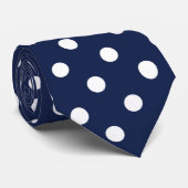 Marineachtergrond mariniers met witte polka punten stropdas (Opgerold)
