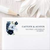 marineadres en lichtblauw etiket (Insitu)