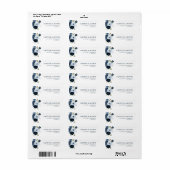 marineadres en lichtblauw etiket (Full Sheet)